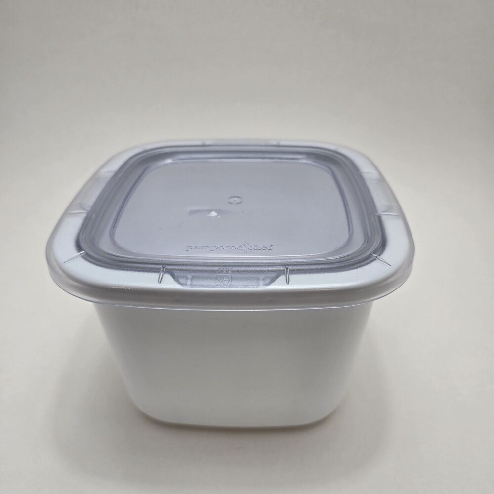 Pampered Chef ~1 Qt COOL & SERVE Square BOWL - Keep food COLD for Hours